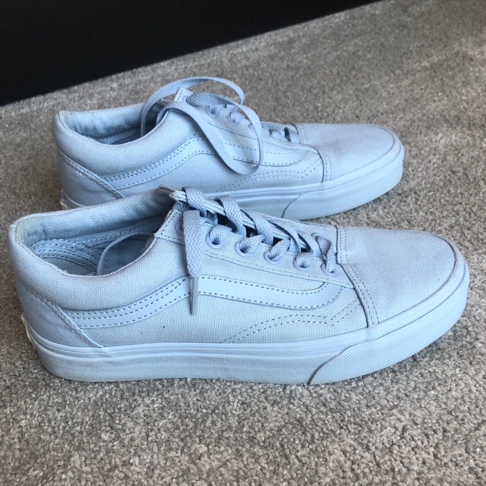 Solid Blue Lace Up Vans